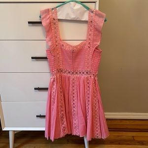 Pink Free People mini dress!